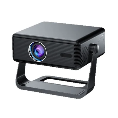 Proyector doméstico 1080P, 600 lúmenes ANSI, soporte giratorio de 360 grados, control por voz, enfoque automático, máquina de proyección LCD para cine en casa - Enchufe UE