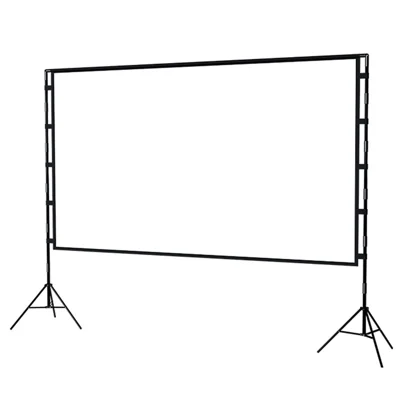 120-Inch 2.65mx1.5m Indoor Outdoor Projection Curtain 16:9 Movie Projector Screen with Stand Storage Bag