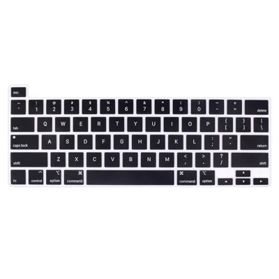 ENKAY MacBook Pro 13.3 (A2289/A2338) / Pro 16 (A2141) US Version Keyboard Cover Soft Silicone Protective Film - Black