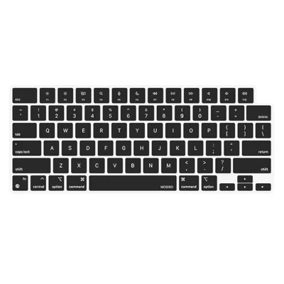 ENKAY MacBook Pro 14.2 / Pro 16.2 / Air 13.6 / Air 15.3 US Version Keyboard Cover Soft Silicone Protective Film - Black