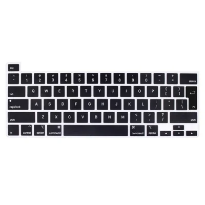 Cover per tastiera ENKAY per MacBook Pro 13 pollici (2020) A2338 / A2251 / A2289 / 16 pollici (2019) A2141, versione con layout UE, protezione per tastiera ultra sottile in silicone - Nero