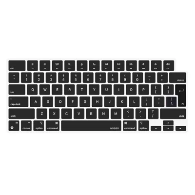 Cover per tastiera ENKAY per MacBook Air 13 / 15 (2022-2026) / MacBook Pro 14 / 16 (2021-2026) Versione EU Layout, protezione per tastiera in silicone ultra sottile - Nero