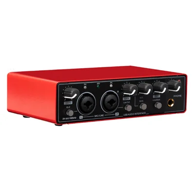 T02 USB External Sound Card Studio Audio Mixer for Live Streaming  /  Recording  /  Singing  /  Instruments