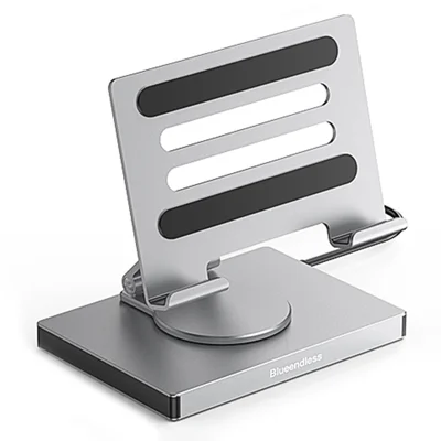 BLUEENDLESS ST706A 7 in 1 Type-C Hub with 360 Degree Rotating Adjustable Tablet Stand Holder - Grey