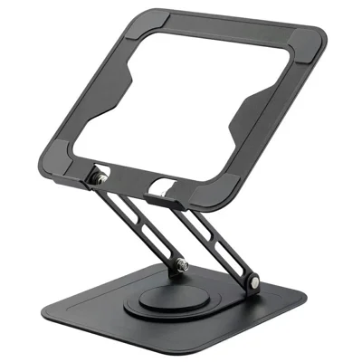 Supporto per Laptop NH-02pro a 360° Regolabile in Altezza, Supporto Antiscivolo in Alluminio con Funzione di Raffreddamento, Alzatina Ergonomica per Notebook, Supporto da Scrivania