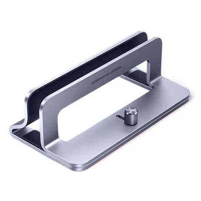 UGREEN 45622 Supporto per Laptop in Lega di Alluminio, Archiviazione Verticale Regolabile, Dissipazione del Calore, Organizzatore da Scrivania per MacBook - Grigio