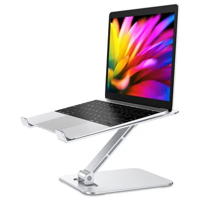 B09 Foldable Laptop Stand Adjustable 25-195mm Height 4kg Capacity Fits 10-16 Inch Laptops Ventilated Tablet Holder for Desk Use