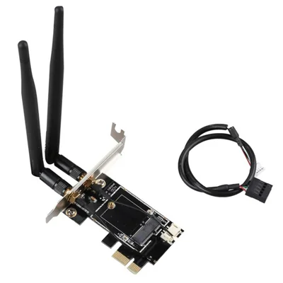 TXB001 PCIe-1X to NGFF-E Key PCIE Wireless Network Card Adapter Support Bluetooth-compatible