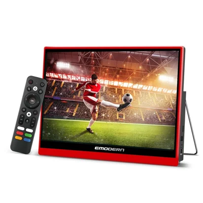 EMODERN Z1TV 14,1-дюймовый портативный телевизор с сенсорным экраном, Android 15.0, декодирование видео 8K, Wi-Fi 6 двухдиапазонный, 2+16 ГБ - штекер ЕС