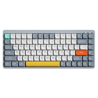 YK75 Rechargeable Bluetooth-compatible / Wired / 2.4G Wireless Keyboard Backlit Computer Mechanical Keyboard - Grey