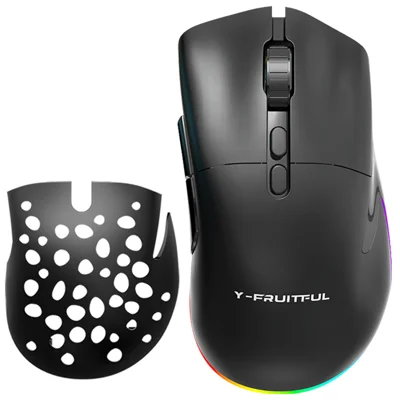 Y-FRUITFUL M88 Gaming Mouse 2.4G Wireless/Wired 7 Button Ergonomic PC Gaming Mice with RGB Backlit - Black