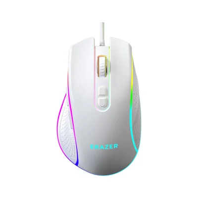 ERAZER G304 Pro RGB Gamingmuis 12800 DPI 7-knops USB-bedrade PC-muis voor gaming (geïnvesteerd door Lenovo) - Wit