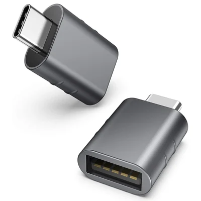SYNTECH Mark3 2Pcs USB C Male to USB 3.0 Female Converter Zinc Alloy Fast Data Transfer Adapter