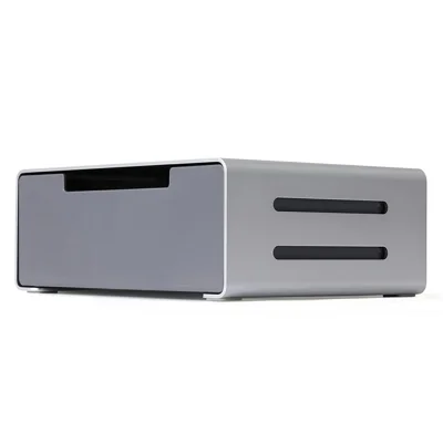 L26-1 Computer Monitor Laptop Stand Riser Aluminum Alloy Desktop Organizer with Drawer