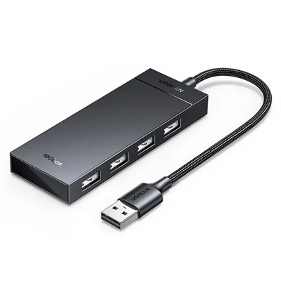 UGREEN CM806 35883 USB-A 4 Port Hub Adapter 0.15m 10Gbps High Speed Data Transfer Docking Station for Windows  /  Mac OS  /  Linux
