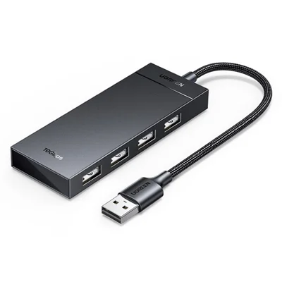 UGREEN CM806 55373 USB-A 4 Port Hub Adapter 0.5m 10Gbps High Speed Data Transfer Docking Station for Windows  /  Mac OS  /  Linux