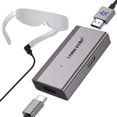 LEMORELE LD48L Type-C Videooptagelsesadapter 4K 60Hz HD-konverter til Switch PS5 Steam Deck Gaming AR-briller - Sølvgrå