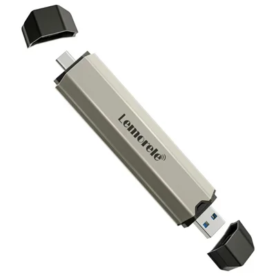 LEMORELE SD3L Dobbelt interface M.2 NVMe SATA SSD-enclosure 10 Gbps USB 3.1 Gen2 Bærbar harddiskdåse - Sort
