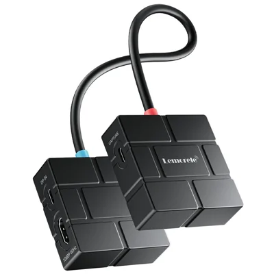 Lemorele AC12 Mini HD Videooptagelsesbrik Type-C Interface 1080P 60Hz Med Laval Billede Loop-Out Optager Adapter til Gaming Streaming - Sort