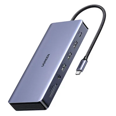 UGREEN CM681 15978 Docking Station 13 in 1 USB-C Hub 4K / 60Hz Dual HD DP PD 100W Fast Charging for Laptop