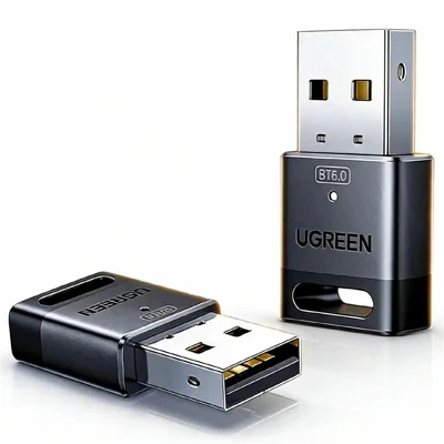 UGREEN 75073 محول بلوتوث متوافق 6.0 يو إس بي، مدى إرسال 20 متر، سهل الاستخدام مع الكمبيوتر والكمبيوتر المكتبي