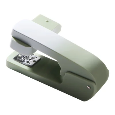 Stapler obrotowy na 20 kart 24/6 i 26/6, stapler z obrotową głowicą 360°, głębokość wsuwania 60 mm, do szkoły i biura – gradientowy zielony