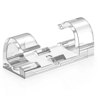 CABLECREATION CT1003 50 Clips de fijación de cable sin agujeros de tamaño pequeño Organizador autoadhesivo de escritorio y pared para cables de red