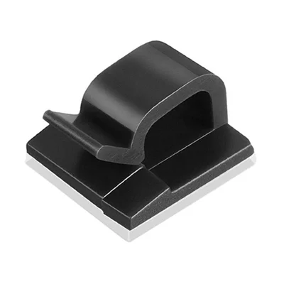 Lot de 10 attache-câbles adhésifs pour gestion des câbles - Noir