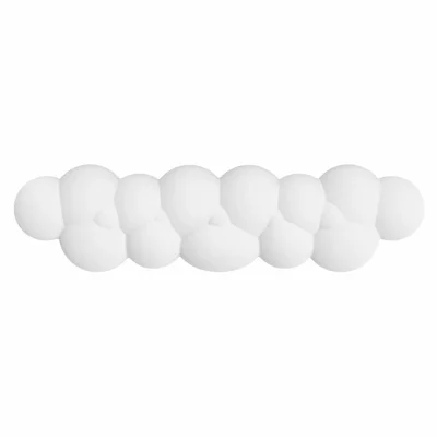 PIWIJOY Marshmallow Wrist Rest Cushion Pad with Memory Foam PU Leather Keyboard Wrist Support - White