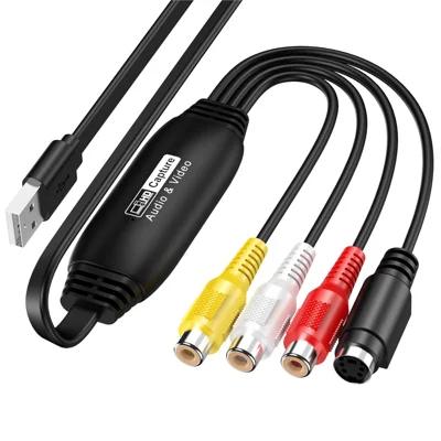 HW-1406 USB to 4 Channel RCA Converter HD Video Audio Capture Card Cable