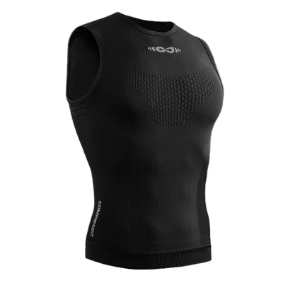 GOLOVEJOY JS01 Summer Men Sleeveless Compression Tank Top Quick Dry Breathable Fitness Vest, Size L - Black