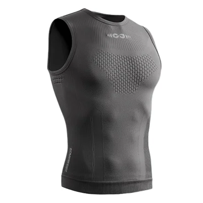 GOLOVEJOY JS01 Summer Men Sleeveless Compression Tank Top Quick Dry Breathable Fitness Vest, Size XL - Grey