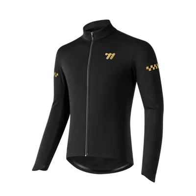 WEST BIKING YP0202347 Флисовая ветрозащитная куртка для велоспорта с длинними рукавами и светоотражающими элементами — классический черный | M