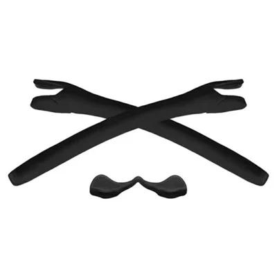 1Pair Eyeglasses Replacement Temples for Oakley Radarear Sunglasses Legs Part Set with Nose Pads - Black