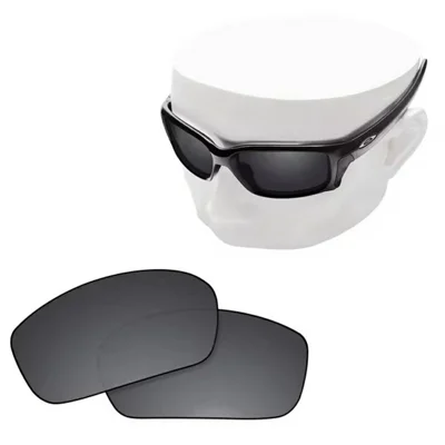Replacement Lenses for Oakley Straightlink OO9331 61mm Sunglasses Lenses - Black