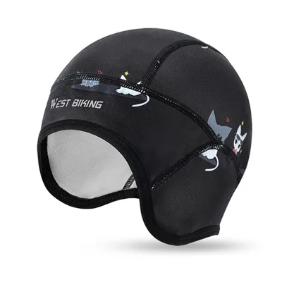 WEST BIKING YP0201498 Fleece Lined Kids Hat Windproof Breathable Ear Cover for Cycling Skiing - Black