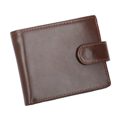 9003 Herrenbrieftasche aus Oberflächen-Rindsleder, RFID-Schutz, magnetische Schnalle, 11 Kartenfächer, Münzfach mit Reißverschluss, für geschäftlichen und täglichen Gebrauch – Kaffee
