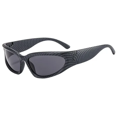 20896 Occhiali da sole sportivi per uomo e donna con protezione anti-UV, ideali per la guida, la pesca, la corsa, il ciclismo e altre attività outdoor - Griglia grigia / Grigio
