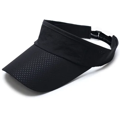 Cappellino parasole con visiera larga, protezione solare UV estiva per spiaggia, sport, golf, tennis, asciugatura rapida - Nero