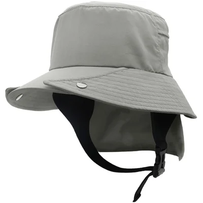 OUTFLY B2301 UPF50+ قبعة واقية من الشمس قابلة للفصل وقابلة للتنفس مع واقي للرقبة - رمادي فاتح