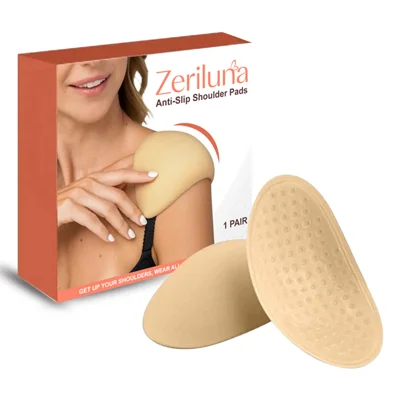ZERILUNA 1Pair Non Slip Shoulder Pads Lycra Cotton Washable Versatile Shape Enhancer for Suits Jackets T-Shirts