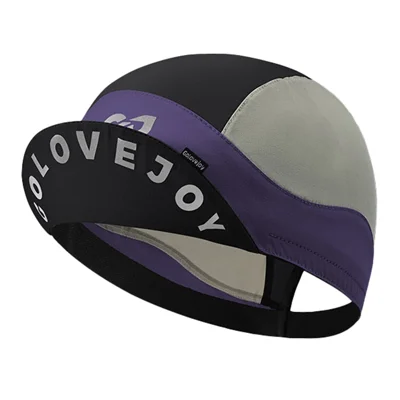 GOLOVEJOY XMZ299 Color Block Reflective Cycling Cap Moisture Wicking Road Bike Helmet Liner - Black+Purple