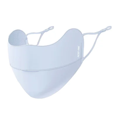 PICTET.FINO RH83 Masque Facial en Soie Glacée de Protection UV Respirant d'Été pour Femmes - Bleu Clair