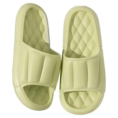 TZLDN 5819 Men Women Solid Color Non-slip Indoor Slippers Soft EVA Slides - Green / 36-37