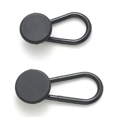 15mm+18mm 2Pcs Pants Plastic Button Extenders Jeans Waist Extension Button Set - Black