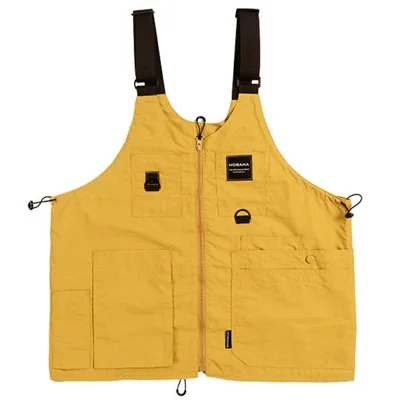NOBANA Waterproof Polyester Camping Vest Hiking Waistcoat with Multiple Pockets, One Size - Yellow