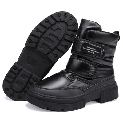 Women's Snow Boots Wool Lined Thick Sole Waterproof Anti-Slip Magic Tape Winter Shoes for Winter Outdoor - 36