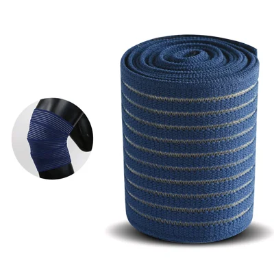 AB122 150cm Outdoor Sports Knee Wrap Elastic Compression Strap Fixing Bandage Knee Guard - Blue