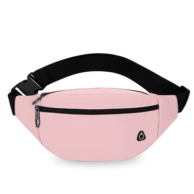 Unisex Single Shoulder Bag Casual Waterproof Oxford Cloth Crossbody Pack Chest Waist Bag for Cycling / Street / Travel - Pink