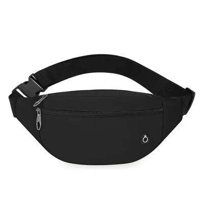 Unisex Single Shoulder Bag Casual Waterproof Oxford Cloth Crossbody Pack Chest Waist Bag for Cycling / Street / Travel - Black
